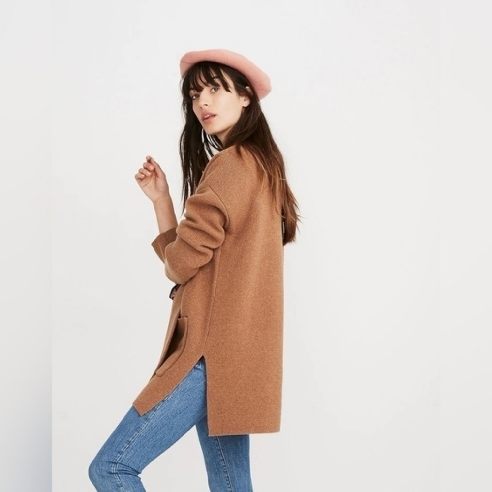 Madewell Camel Brown Open Cardigan Sweater